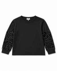 Mia Sequin Sweater Black