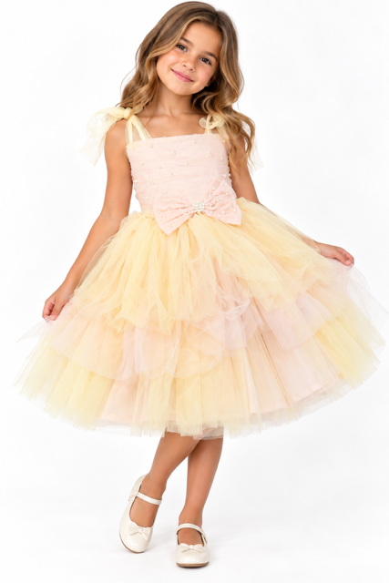 Ooh la la Dress Isaline Blush/Sunshine