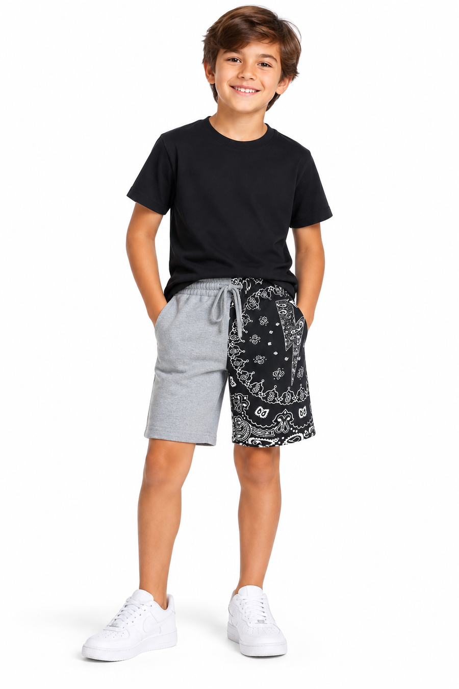 Turbo Bandana Shorts Grey