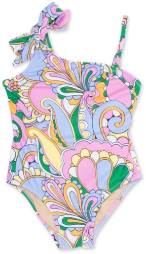 1 shoulder Periwinkle Swirl - Multi