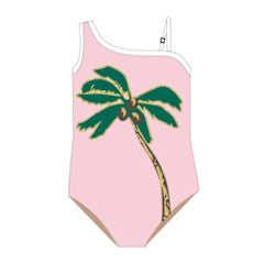 1 shoulder - sequins - coco palm pink