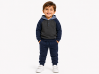 Color Block Hoodie Set Dark Navy