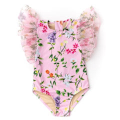 tulle slv 1pc - wildflowers pink