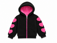 Splendid Big Hearts Jacket Black/Hot Pink