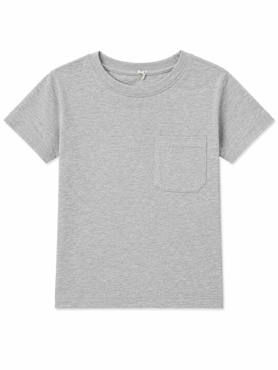 Long sleeve top heather grey raw