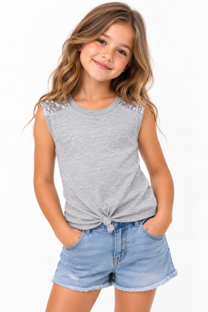 Mia Glam Top Heather