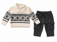Splendid Farisle Sweater Set Black/Snow