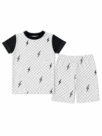 Esme S/S Top boxer checker