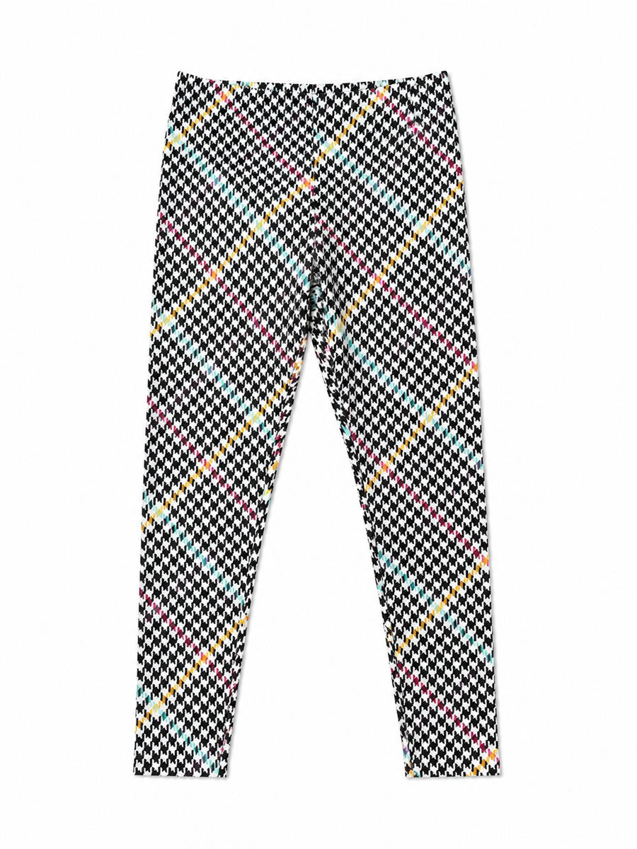 GIRLS CREW IN PARISIAN ICONS RAINBOW STRIPE HOUNDSTOOTH