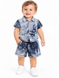 Cozii S/S Shirt/short set denim
