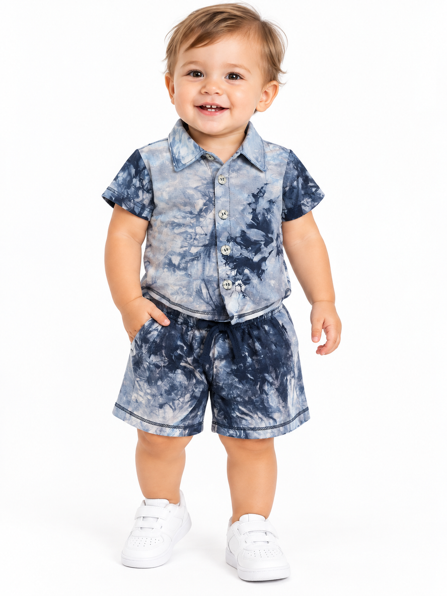 Cozii S/S Shirt/short set denim