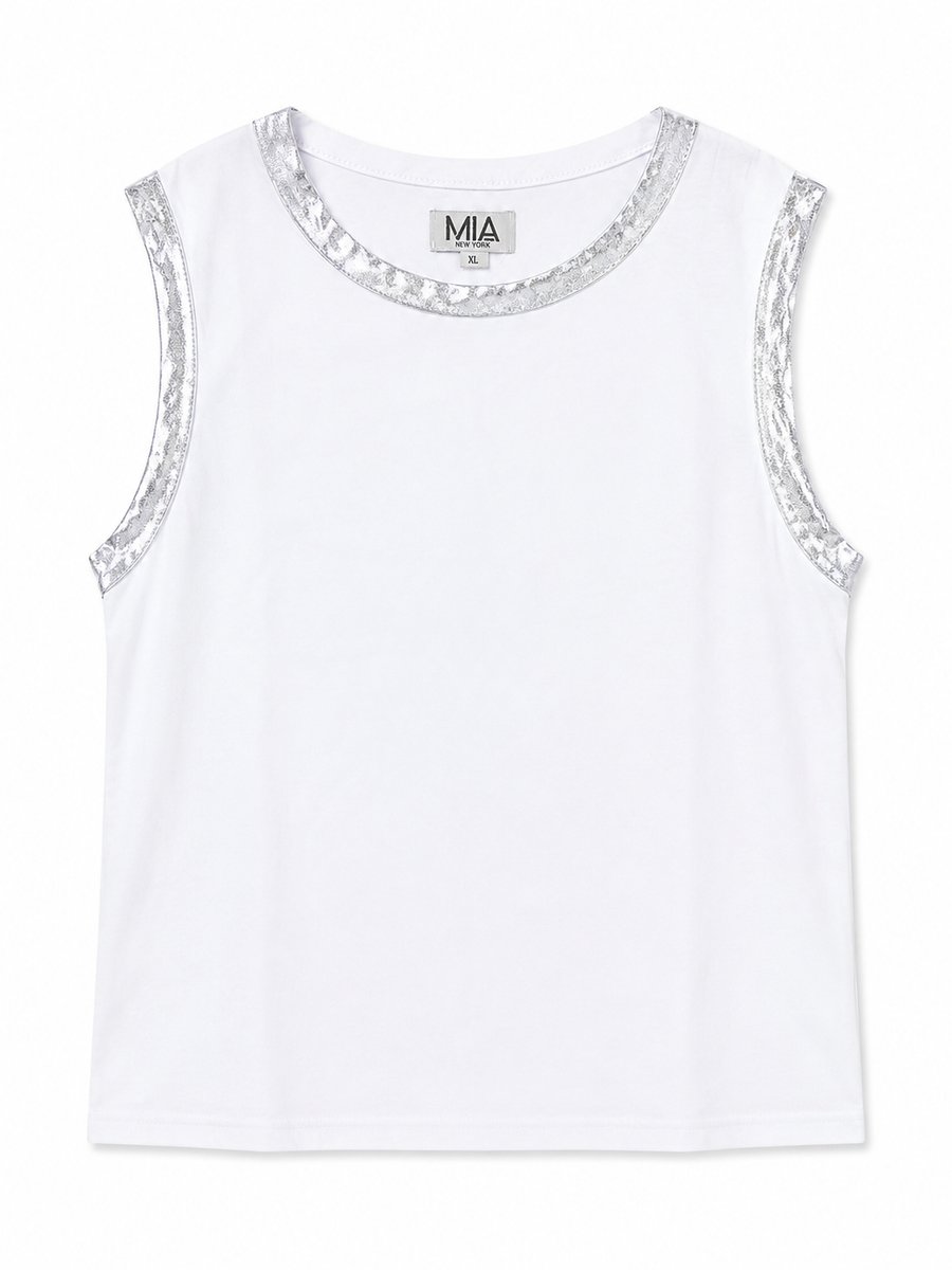 Mia Foil Tank White
