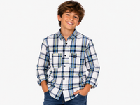Mayoral 4107 Checked Overshirt Glaciar
