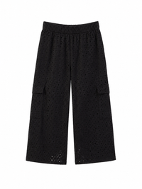 Mia Eyelet Cargo Black