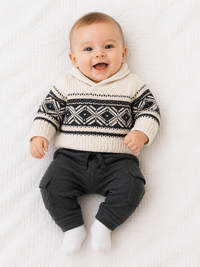 Splendid Farisle Sweater Set Black/Snow