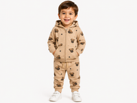 Cozii Hoodie Set Dogs Beige