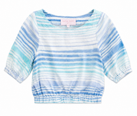 Ombre Stripe Top Blue