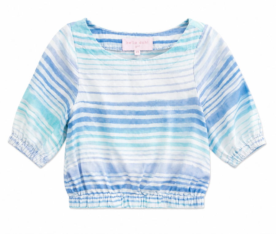 Ombre Stripe Top Blue