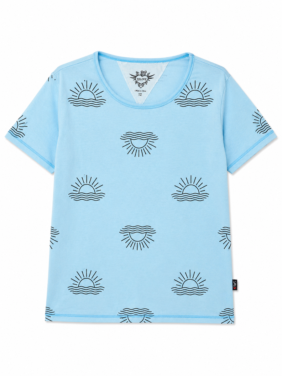 T2love S/S Open Back Blue