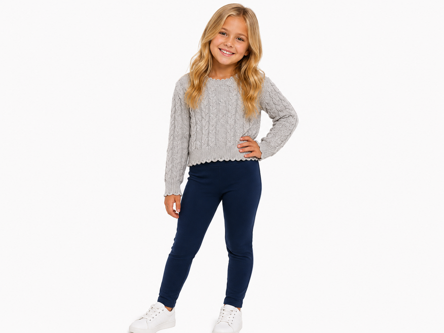 Velour Legging Deep Navy