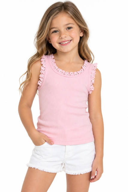 Flowers Top LT Pink