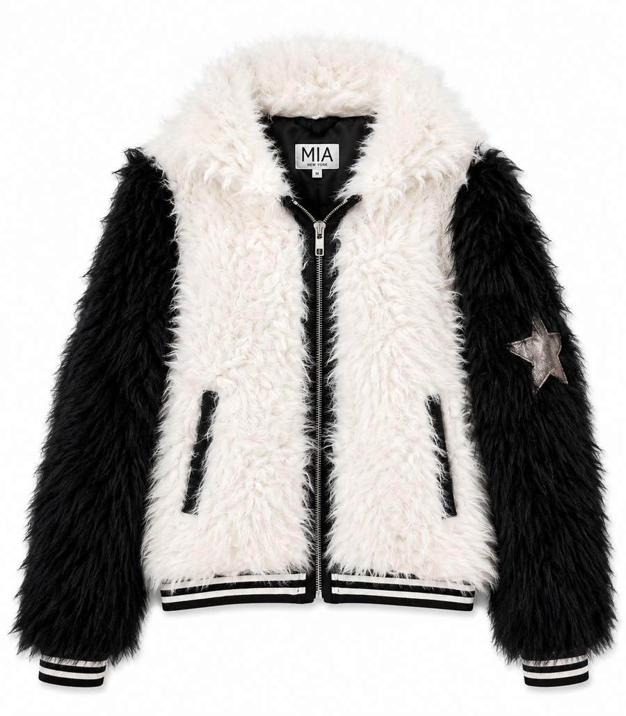 Mia Shag Jacket Colorblock