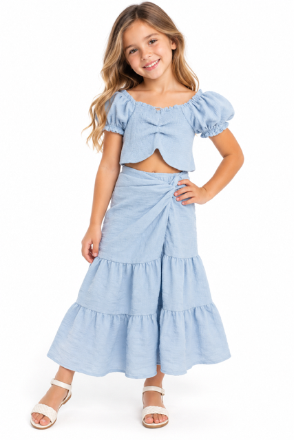 Valentina Skirt Set Sky Blue