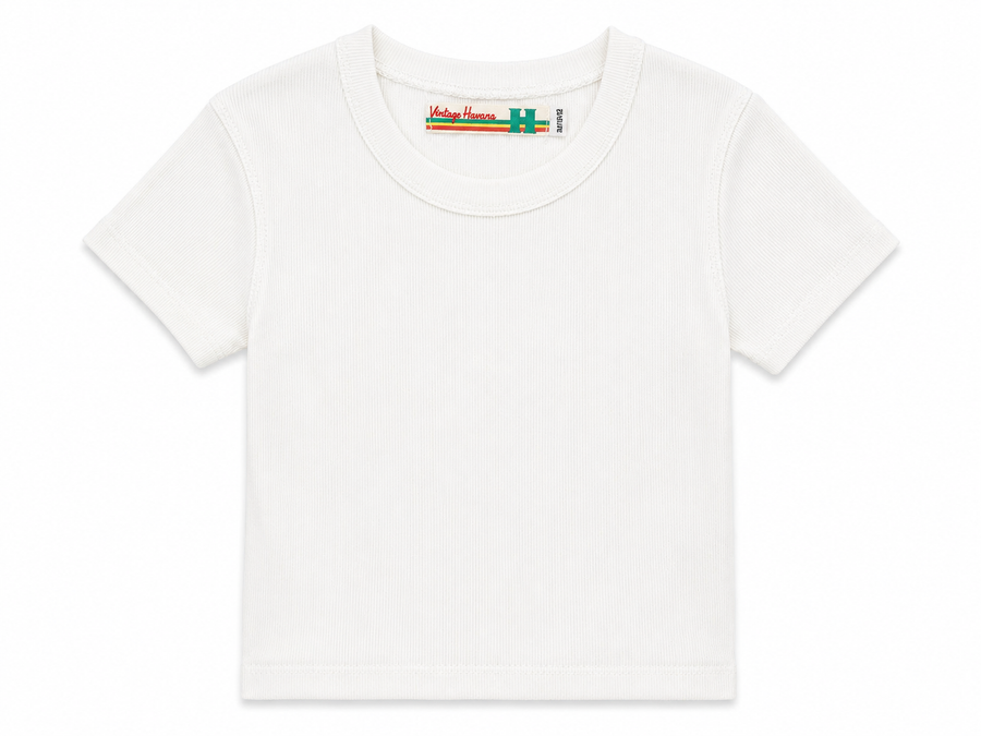 VH Ribbed T White