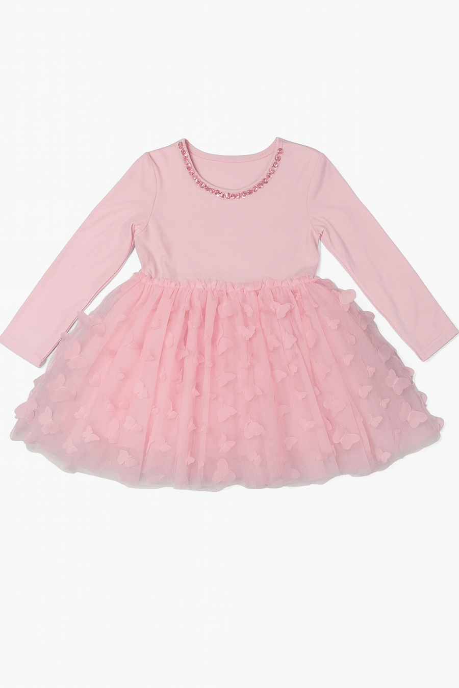 Aspen's Gem Tutu Longsleeve Butterfly Dress
