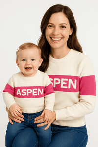 Aspen's Fuzzy Sweater Crew - Hot Pink