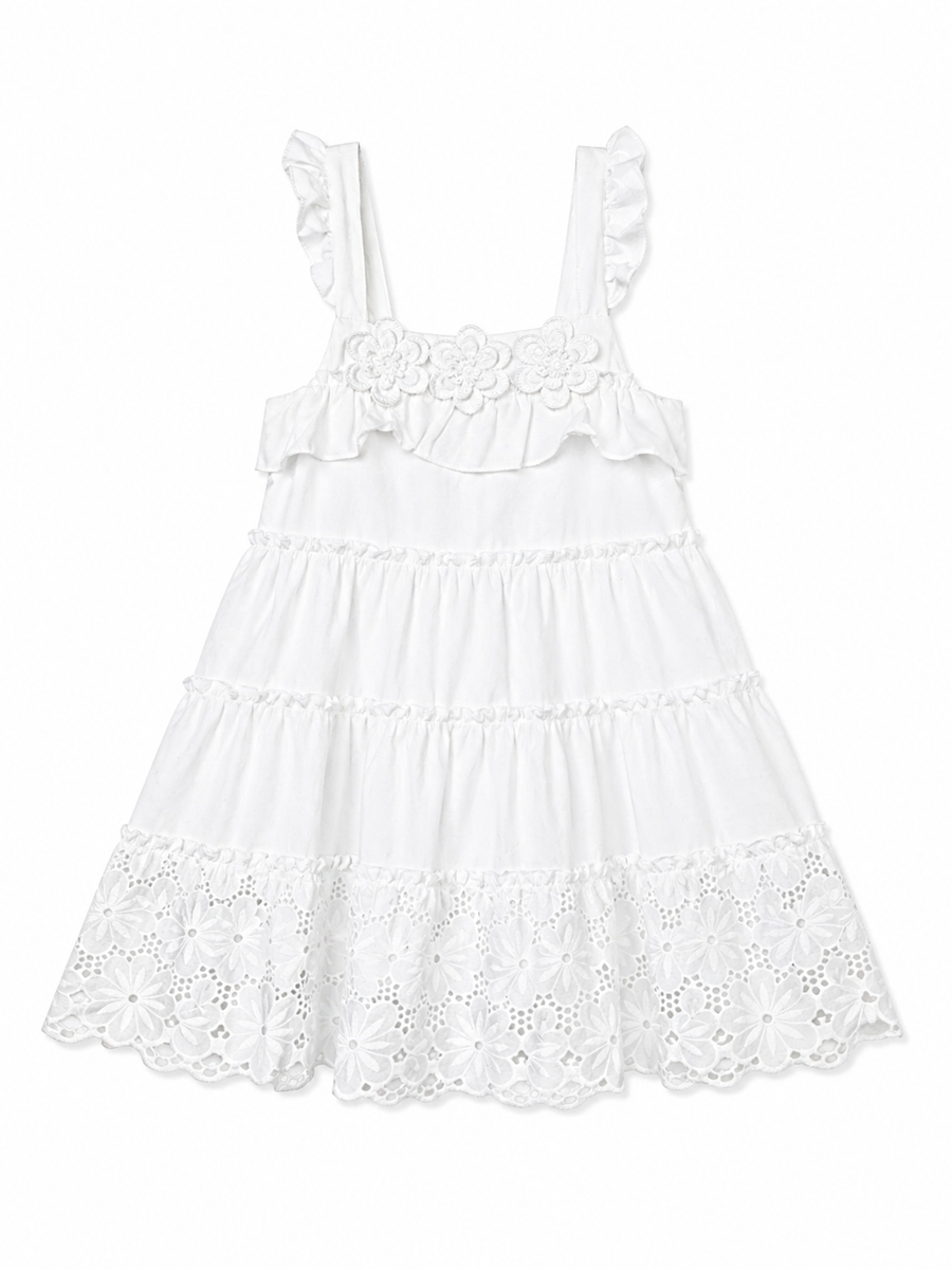 B34255 Dress Eyelet - White