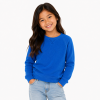 T2love L/S Raw Edge Royal Blue
