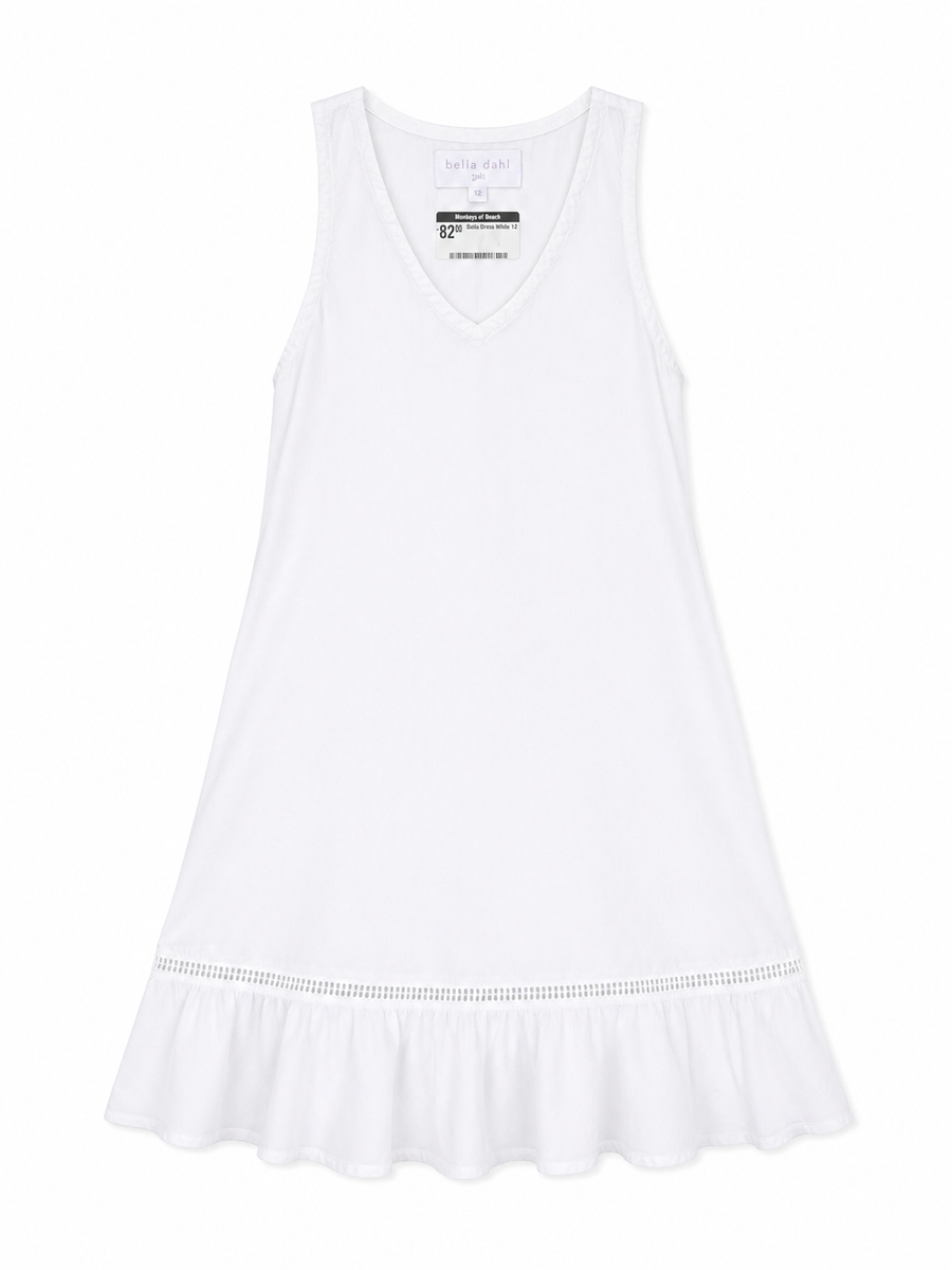 BD Ruffle Dress White