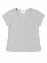 BD V Neck T Silver Cloud