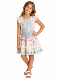 HB Printed Dress Cream Multi