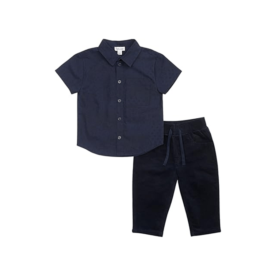 Splended Bandana Print Button Set - Peacoat