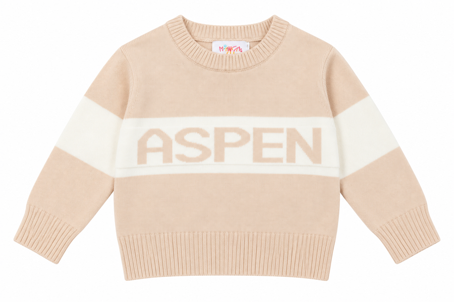 Monkey Aspen Sweater Tan/ Cream