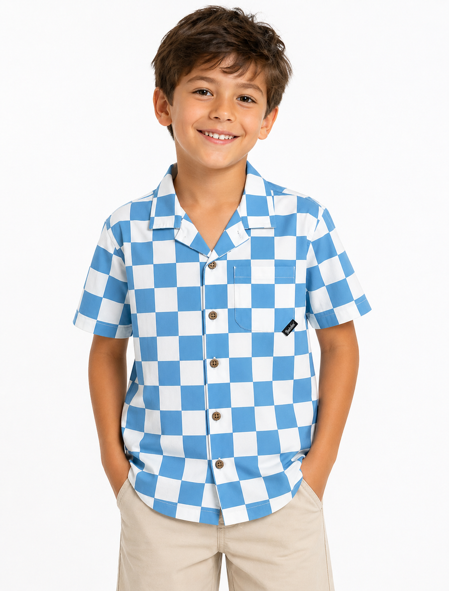 Boardies Shark Shirt Charcoal