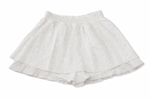 Breezy Eyelet Skort White