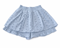 Breezy Eyelet Skort Ocean