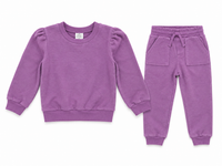 Jade Velour Jogger Set Vivid Viola