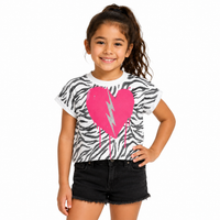 Chaser Boxy Tee Zebra Heart