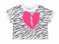 Chaser Boxy Tee Zebra Heart