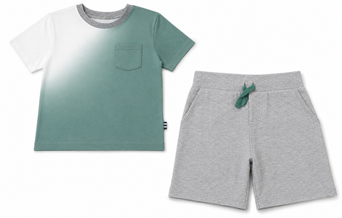 Cloud Walk SS Tee Set Seafoam