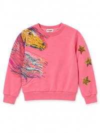 Monkey Horse Sweatshirt Pink