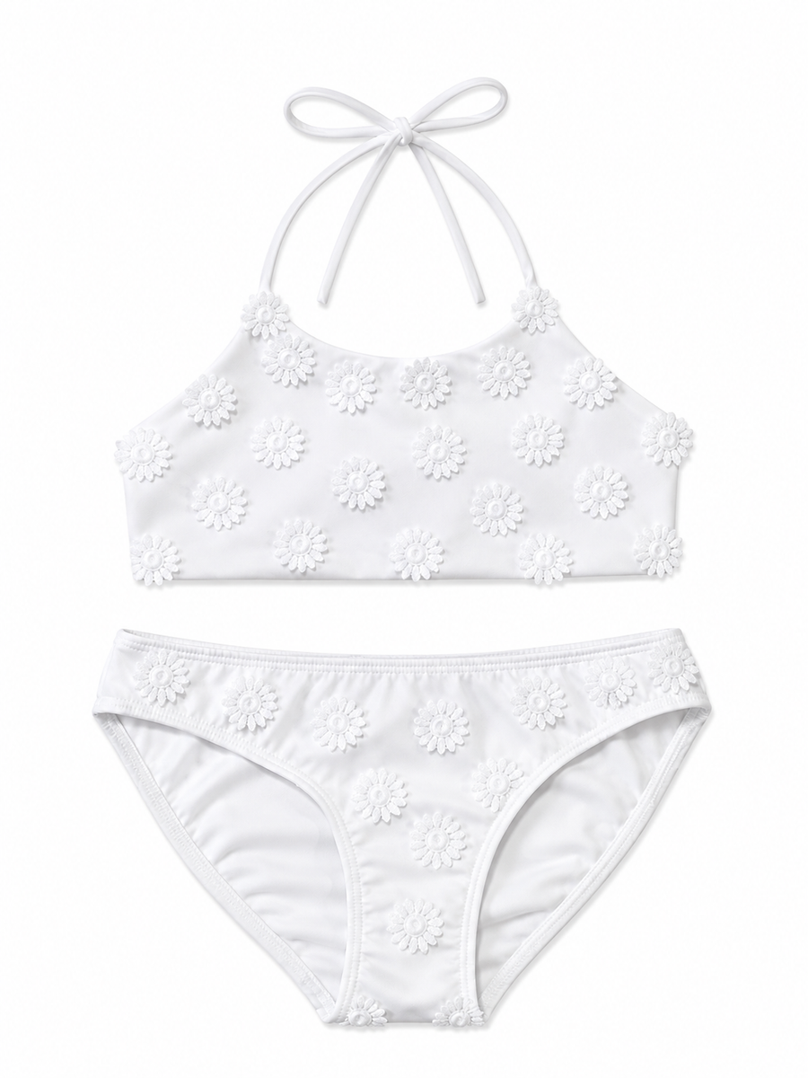 Dahlia Bikini Set White