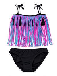 Piexoto Fringe Bikini Black all