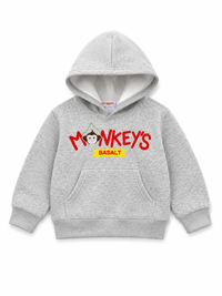 Monkey's Brand Hoodie Sweatshirt Grey - Basalt