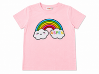 Monkey Aspen Rainbow T Pink