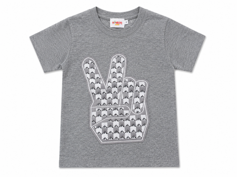 Monkey Tshirt Mountain Grey Patch